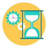 Time management and automation icon concept vector