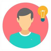 Idea and help icon concept vector
