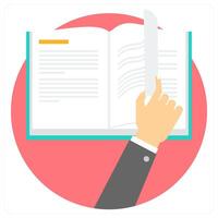 Reading and book icon concept vector