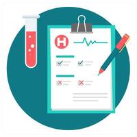 Test Report and test icon concept vector