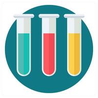 Test tubes and lab icon concept vector