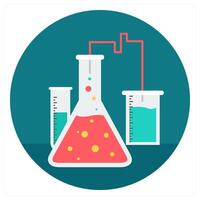 Test tubes and lab icon concept vector
