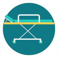 Stretcher and bed icon concept vector