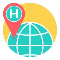 Hospital Location and medical icon concept vector