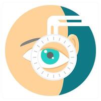 Eye Checkup and check icon concept vector