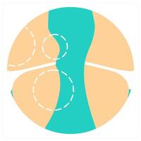 Liposuction and care icon concept vector