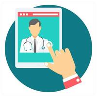 Call Doctor and call icon concept vector