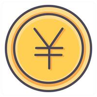Yen and sign icon concept vector