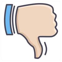 Dislike and hate icon concept vector