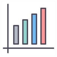 Business Growth and graph icon concept vector