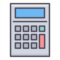 Calculator and math icon concept vector