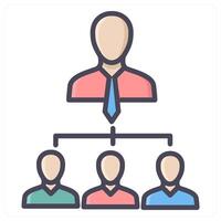 Business Hierarchy and team icon concept vector