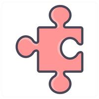 Collaboration and puzzle icon concept vector