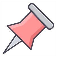 Push Pin and pin icon concept vector