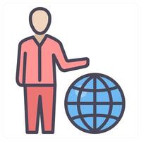Global Business and global trader icon concept vector