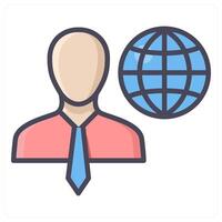 Global Business and global trader icon concept vector