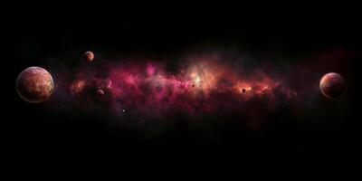 An image of a galaxy with planets in it photo