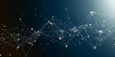 Abstract network background with dots and lines photo