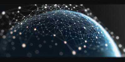 Global network connection visualization photo