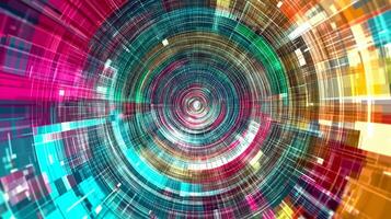 Abstract colorful circular pattern design photo