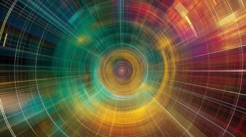 A colorful abstract image of a spinning wheel photo