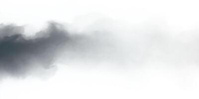 Abstract grayscale smoke plume on white photo