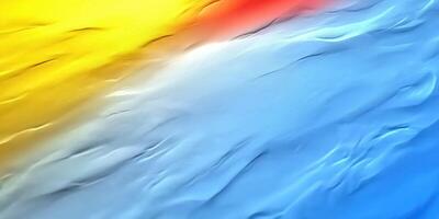 Abstract blend of yellow, blue, and red photo