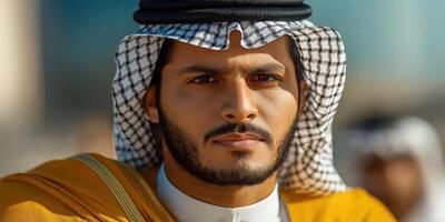 Portrait of a man in traditional attire photo