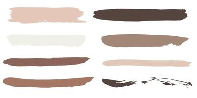 Brush stroke collection in trendy colors of 2025. vector