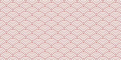 A red and white pattern with waves vector