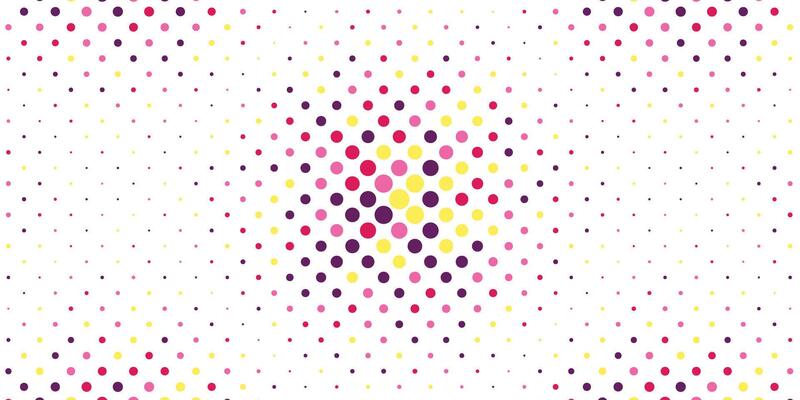 A colorful pattern with dots on a white background