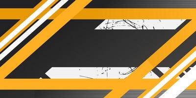 A black and yellow background with a black and white stripe vector