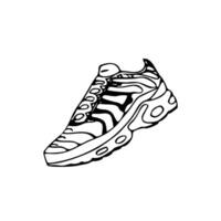 A drawing of a shoe on a white background vector