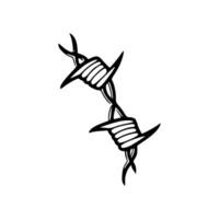 Barbed wire tattoo design vector