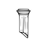 An illustration of a column with a piece of wood vector