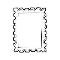 A postage stamp with a border on it vector