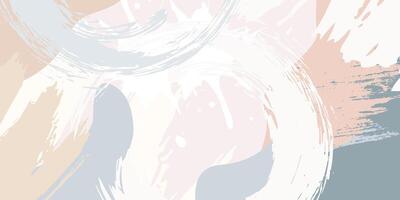 Abstract painting background with white and blue paint strokes vector