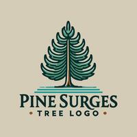Pine surges tree logo vector