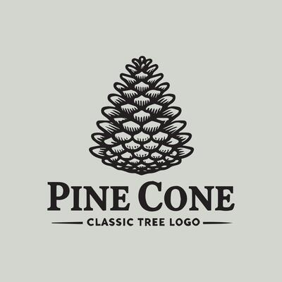 Classic Pine Cones Tree Logo