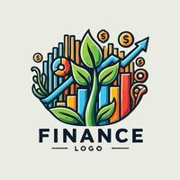 Dynamic Chart Grows Finance Logo vector