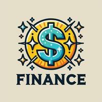 Bright Dollar Shines Finance Logo vector