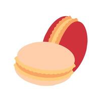 Isolated pair of macaroon on white background hand drawn vector
