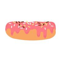 Isolated eclair on white background hand drawn vector
