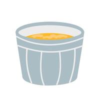 Isolated creme brulee on a white background hand drawn vector