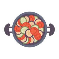 Isolated ratatouille on a white background hand drawn vector