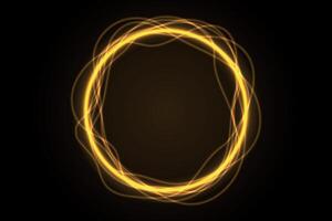 A glowing circle with a black background vector