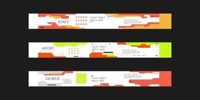 Event wristband. Customizable event wristband template. Design for festival, concert, party, and corporate events. Features a clean, modern layout with vibrant colors and space for logos or text. vector
