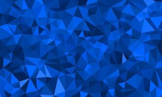 Dark blue flat polygon background texture. Modern mosaic illusion illustration with triangle shape pattern elements for display, business, website, advertising, display, idea, header vector