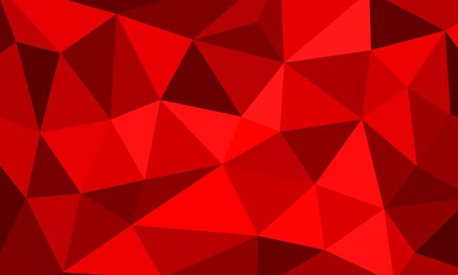 Red flat polygon background texture. Modern mosaic illusion illustration with triangle shape pattern elements for display, business, website, advertising, display, idea