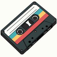 an illustration of a cassette player T-Shirt Design vector